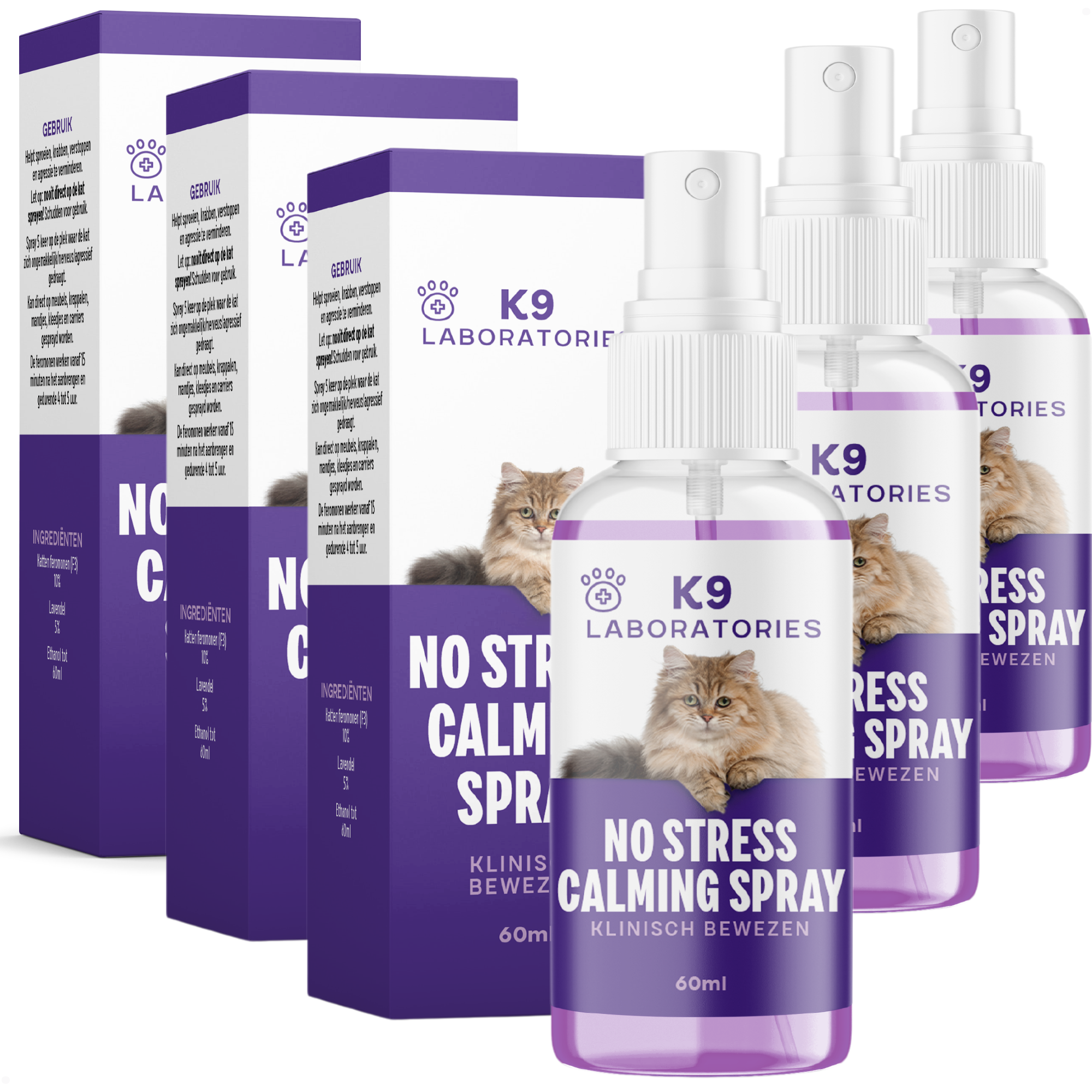 No Stress Calming spray set aus 3